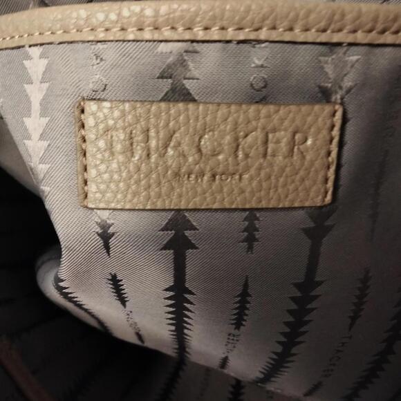 Thacker Anya Leather Tote Bag Purse Grey Pebbeled Style EUC - Picture 7 of 7